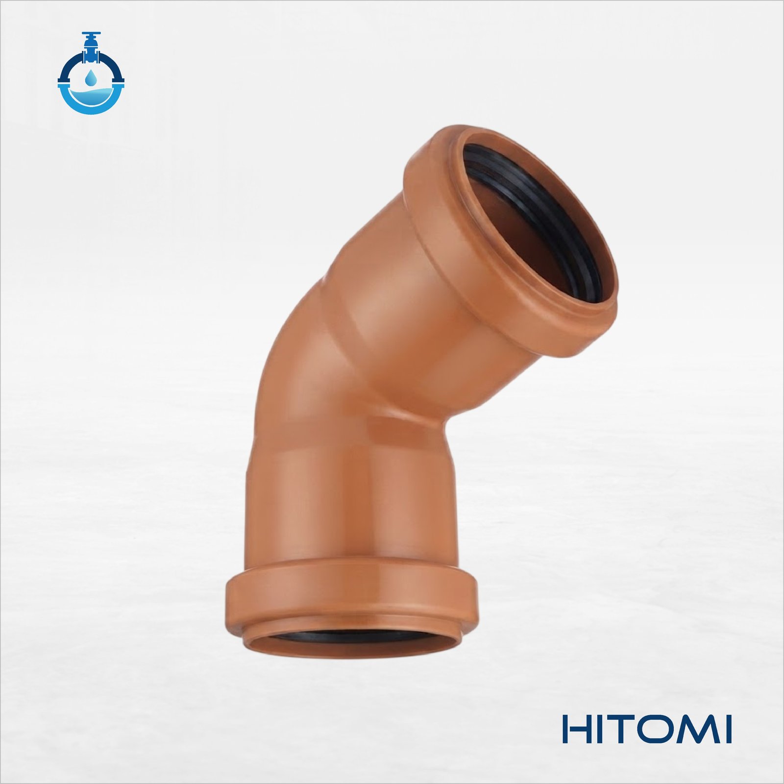 Codo 45 grados con campana larga